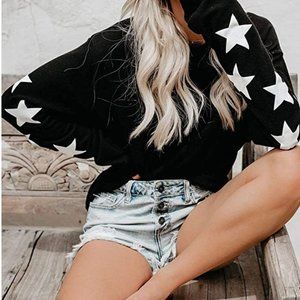 Star Arm Black Sweater
